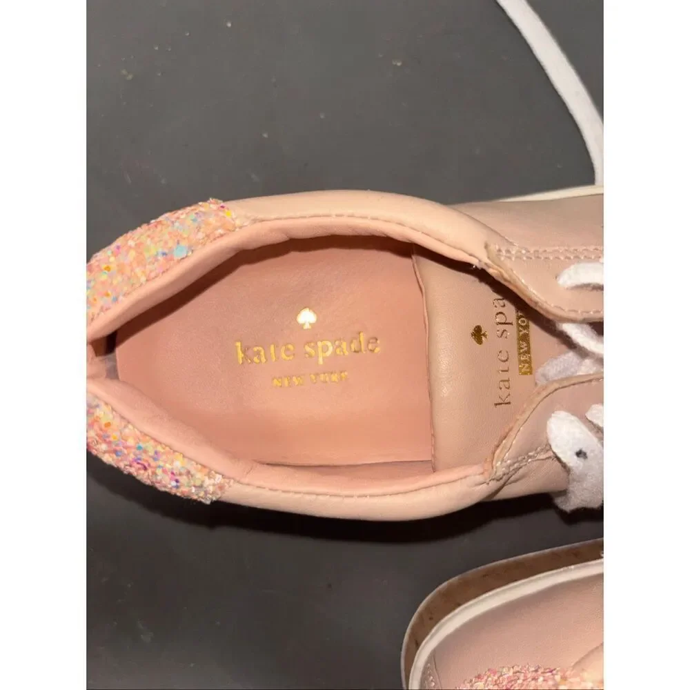 Kate Spade New York Amy Cork Bottom Blush Pink 100% Leather Sneakers Women's 5US